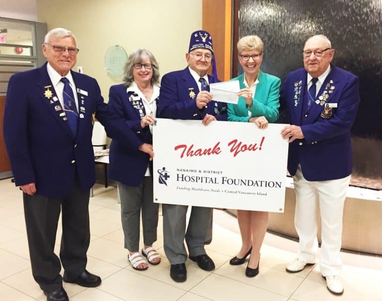 Parksville Qualicum Beach Elks Give to NRGH and Oceanside Health Centre