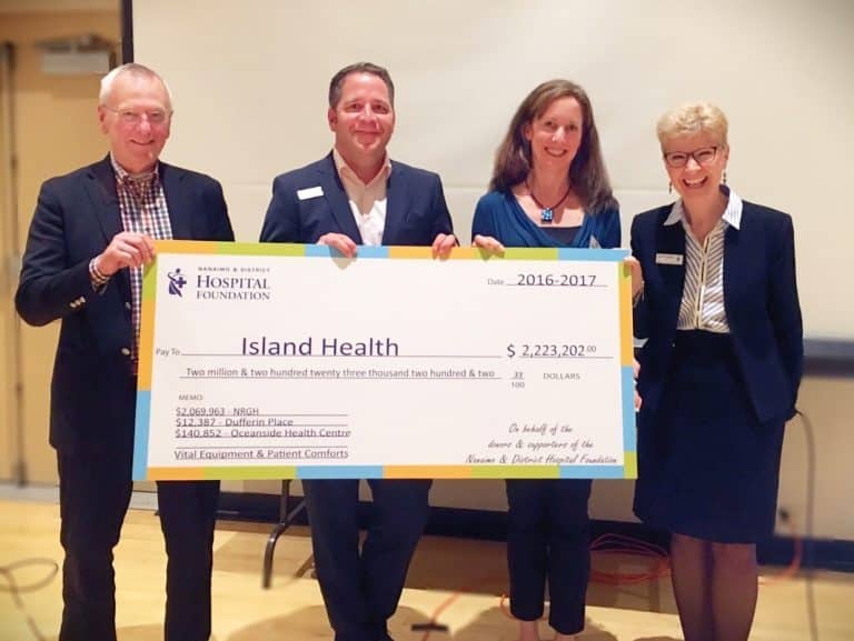 The Nanaimo & District Hospital Foundation gives over $2.2 Million to healthcare