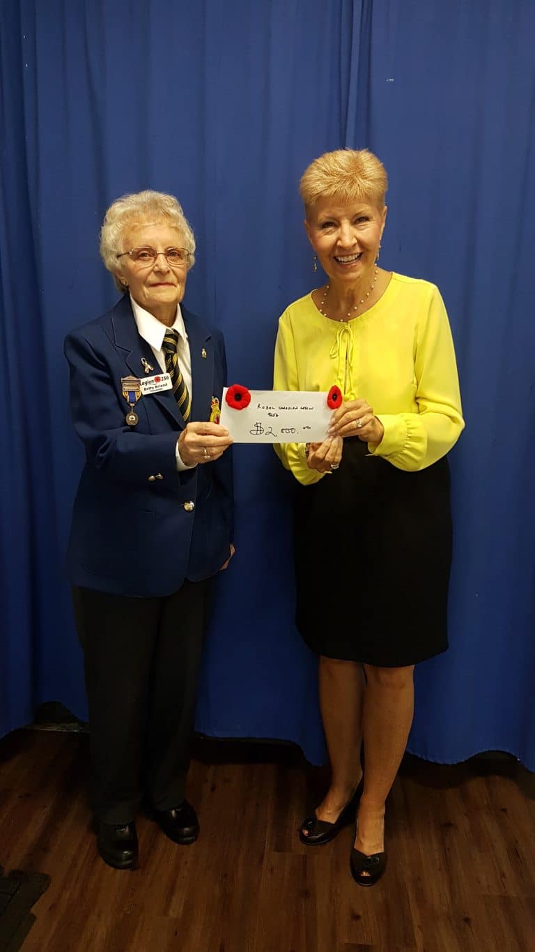 Royal Canadian Legion Branch 256 Continues Their Support