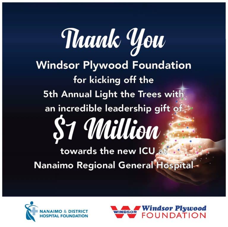 Windsor Plywood Foundation Donates $1 Million Dollars for the New ICU at NRGH!